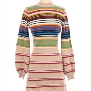 Free people striped mock neck sweater dress